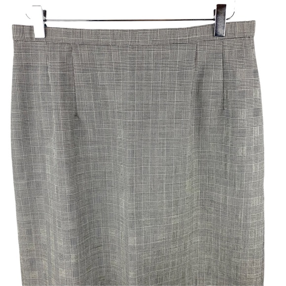 Pendleton Wool Microplaid Tartan Pencil Skirt Petite 14 - Picture 2 of 5